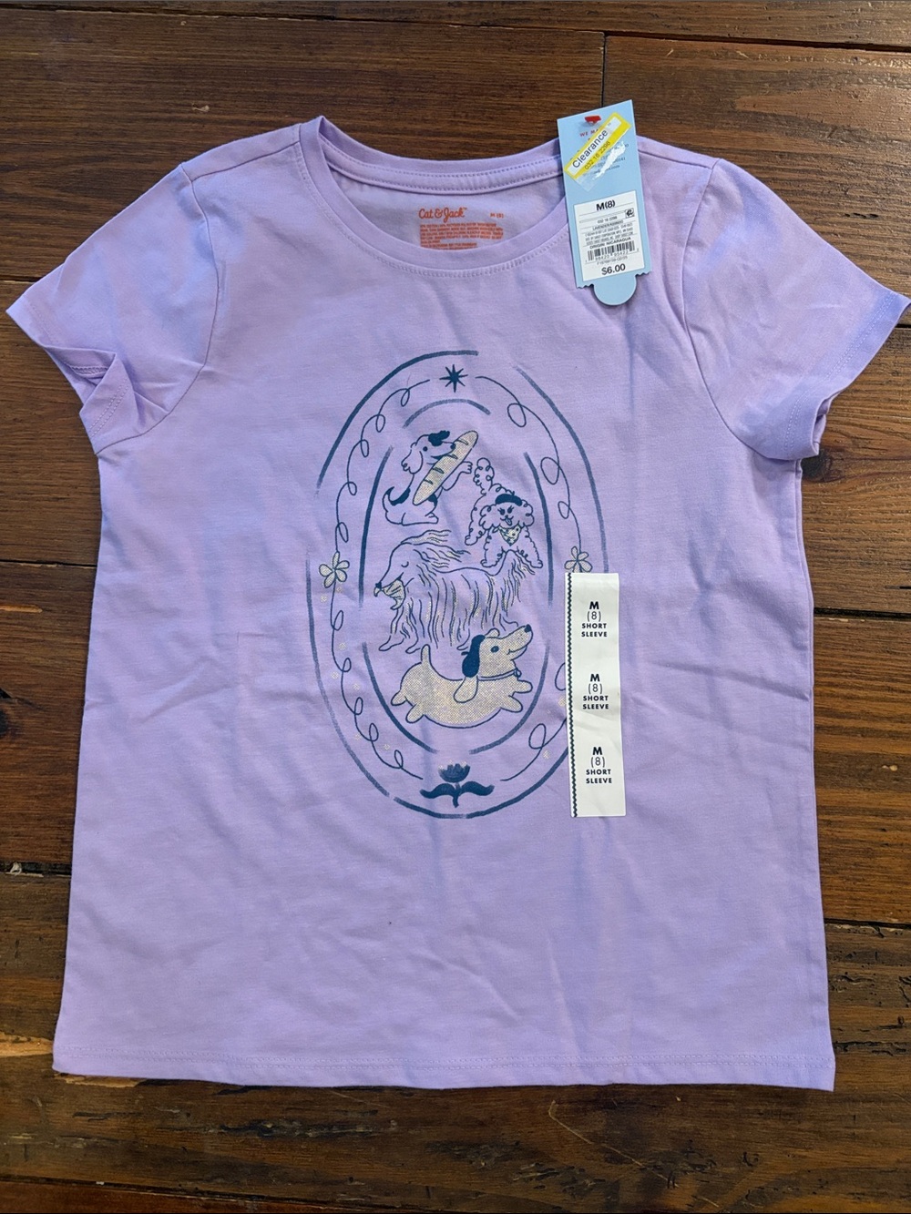 Cat & Jack Lavender Girls' Short-Sleeve Graphic Tee